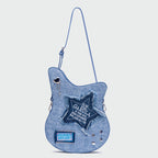 Guitar Shaped Denim Backpack