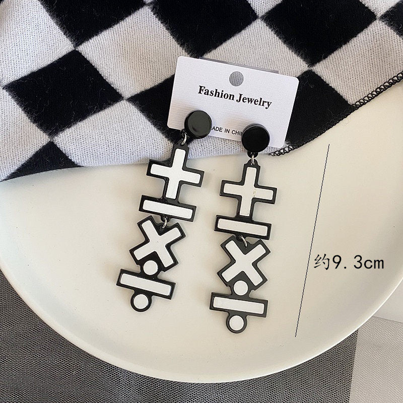 Minimalist Math Symbol Earrings