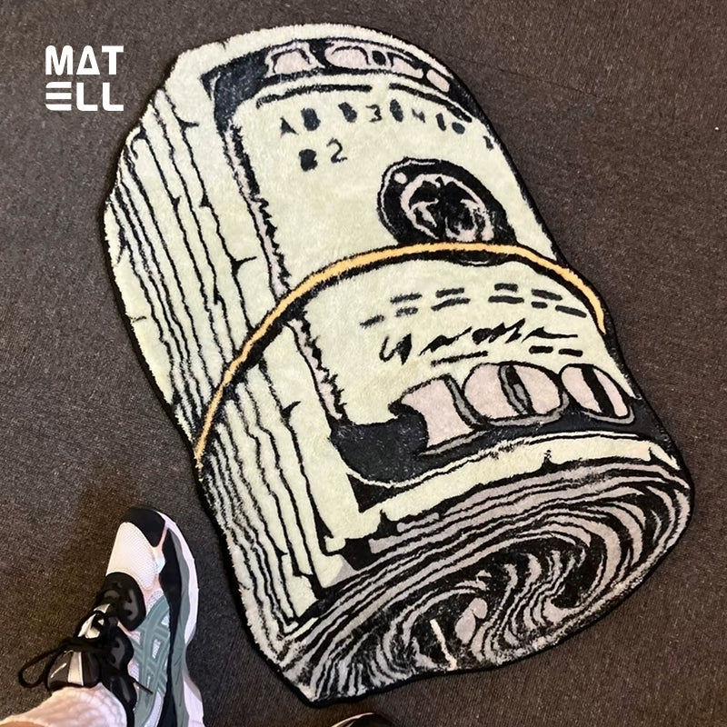 3D Stack of Money Rug