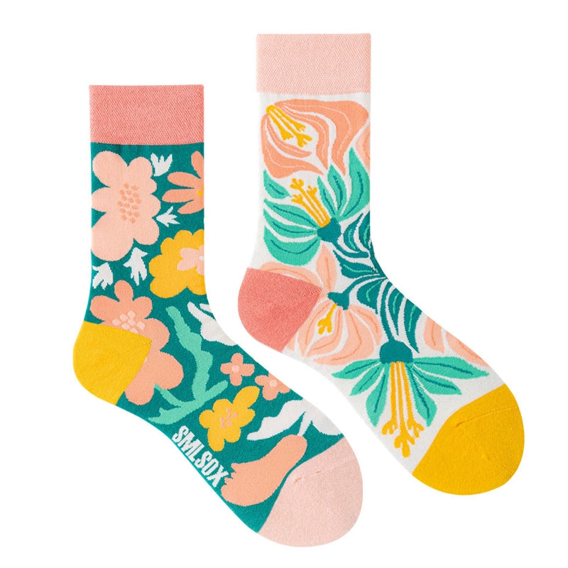 Mismatched Streetwear Crew Socks