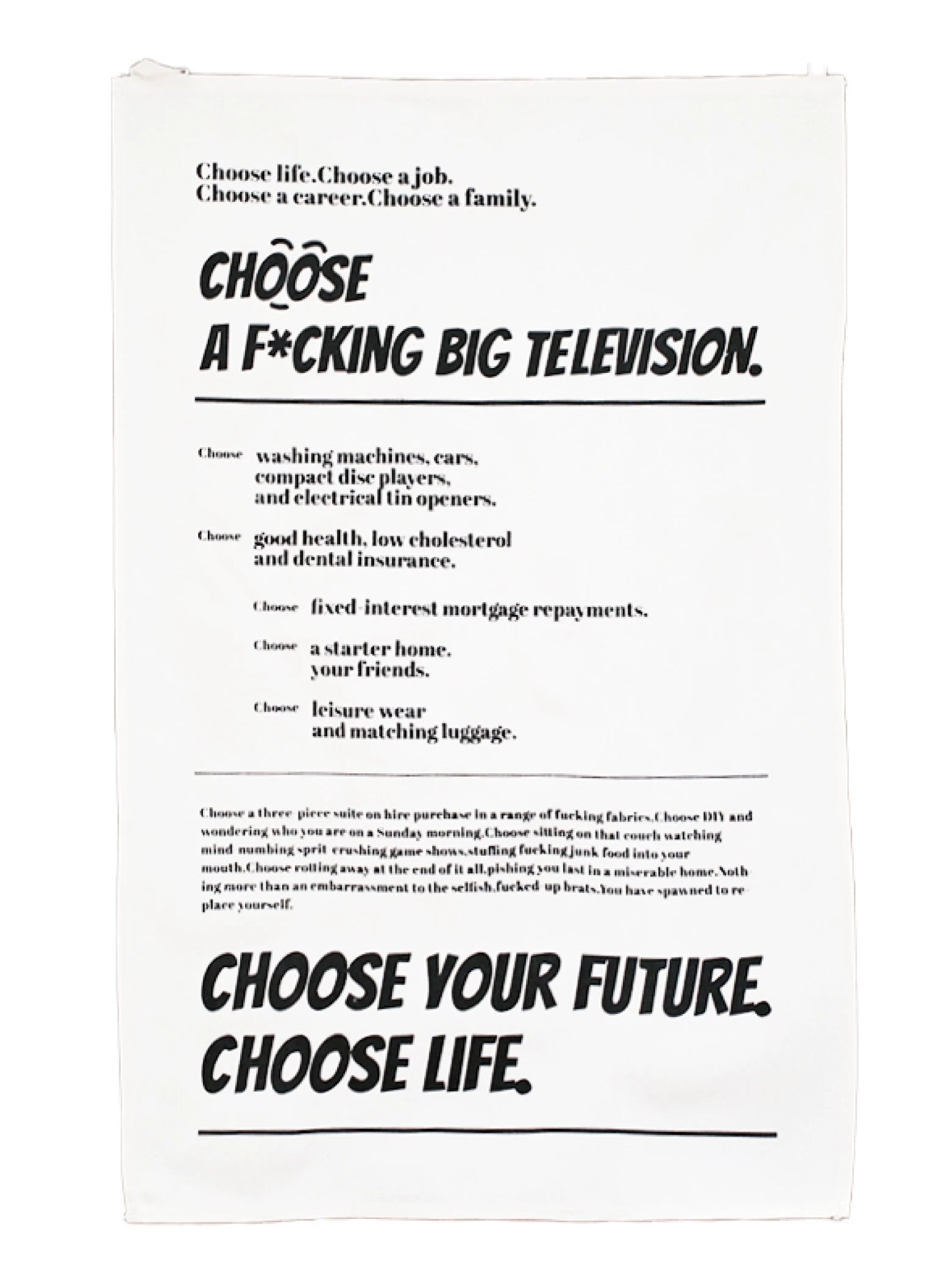 Statement Wall Tapestry - Movie Quote Inspired Design