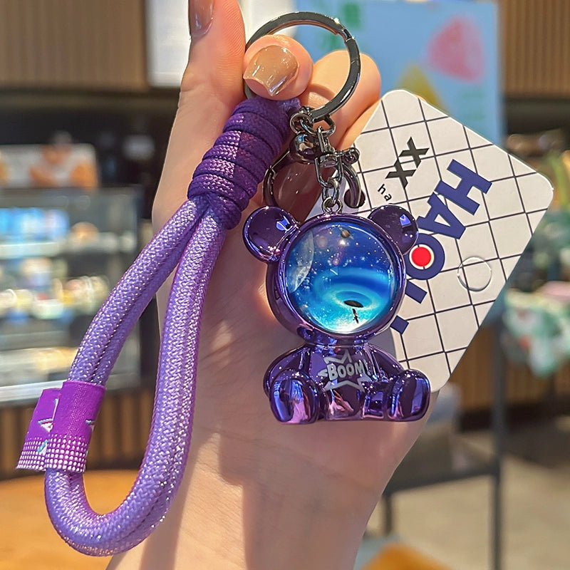 Galaxy Space Bear Keychain