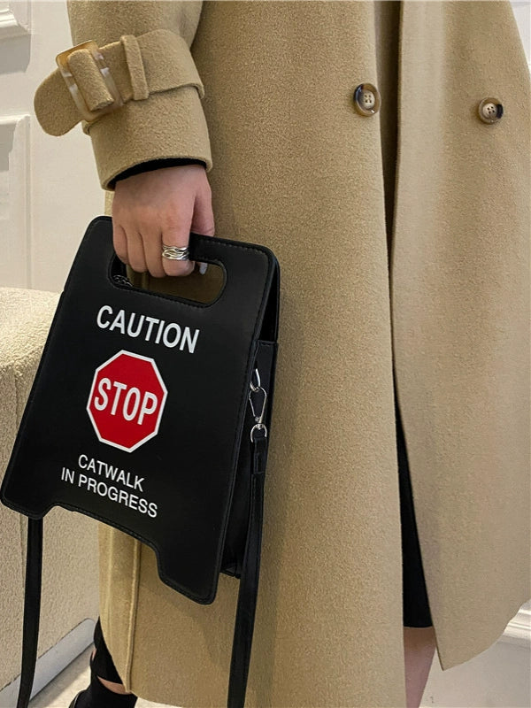 CAUTION Sign Mini Crossbody Bag