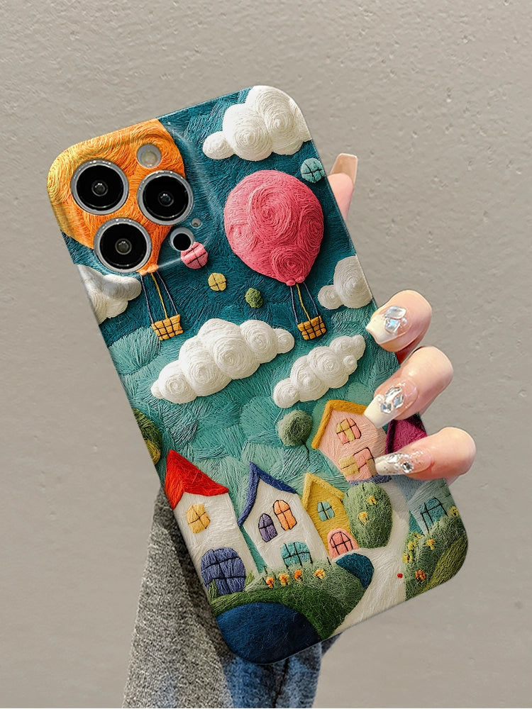 3D Yarn Balloon Town Phone Case
