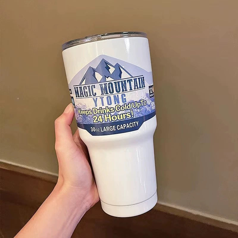 Graffiti & Sticker Large-Capacity Tumbler