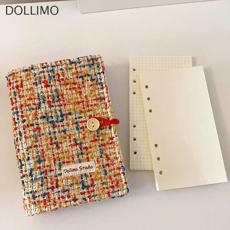 Rainbow Woven Refillable Journal