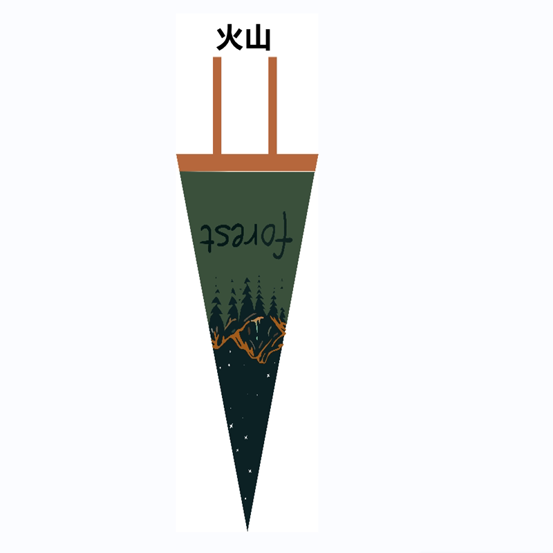 Adventure Themed Felt Pennant for Home And Campsite