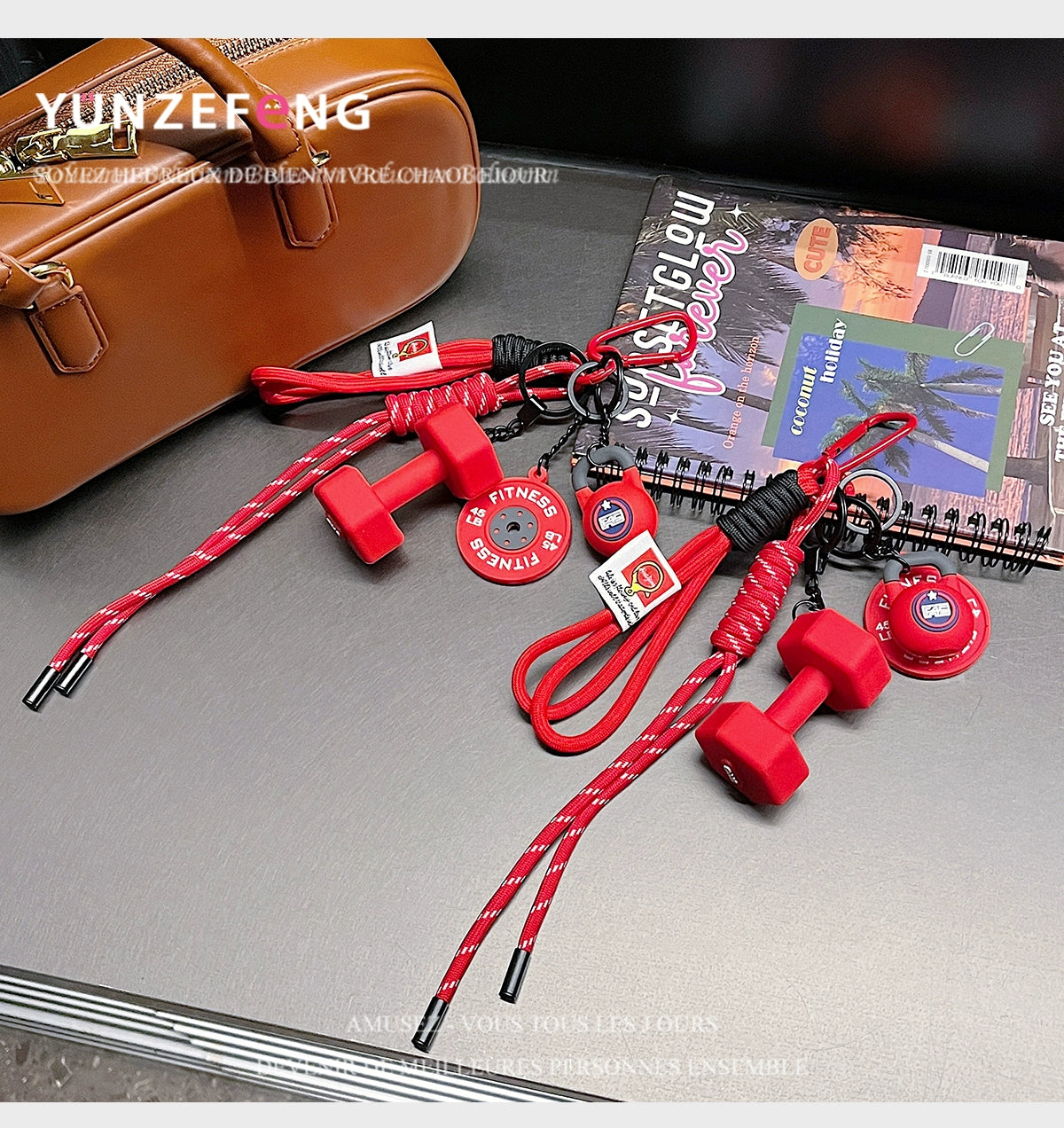 Gym Equipment Keychain