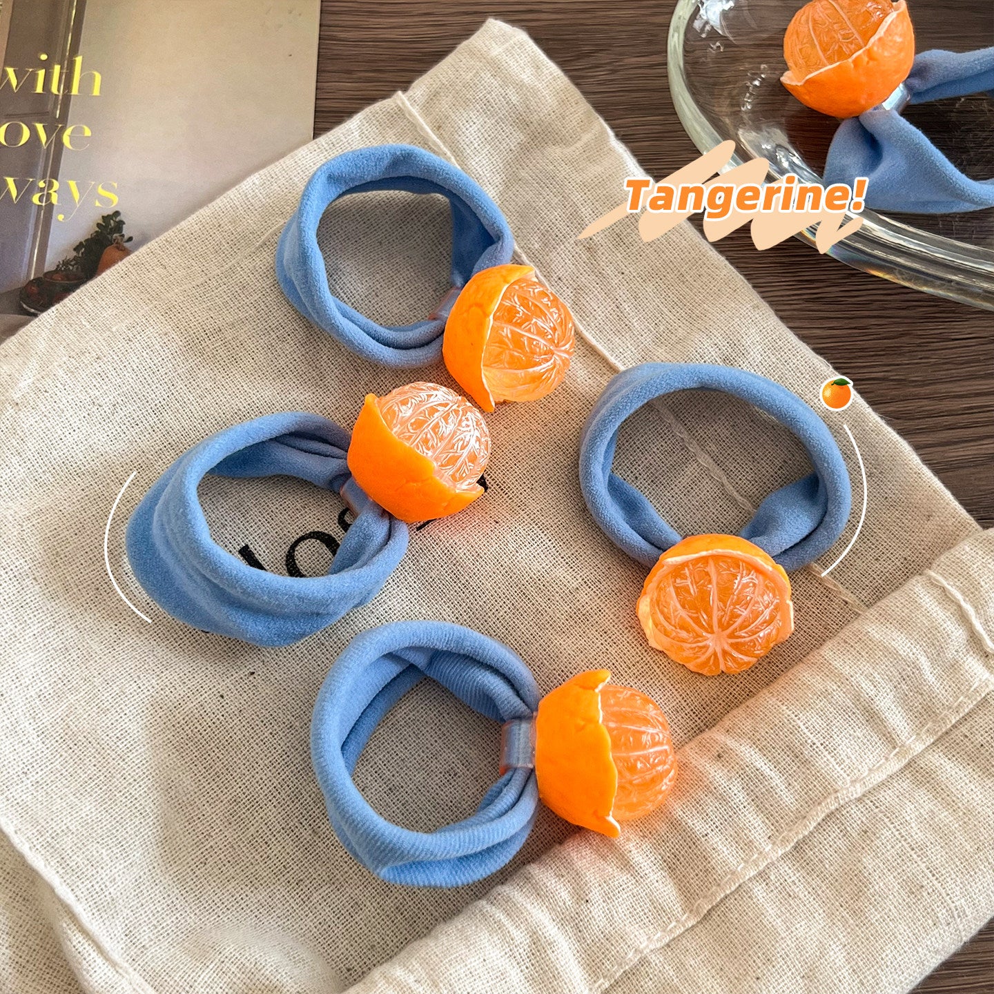 Cute Orange Ponytail Holders