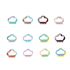 Hand-painted Cartoon Cloud Alloy Spring-loaded Keychain