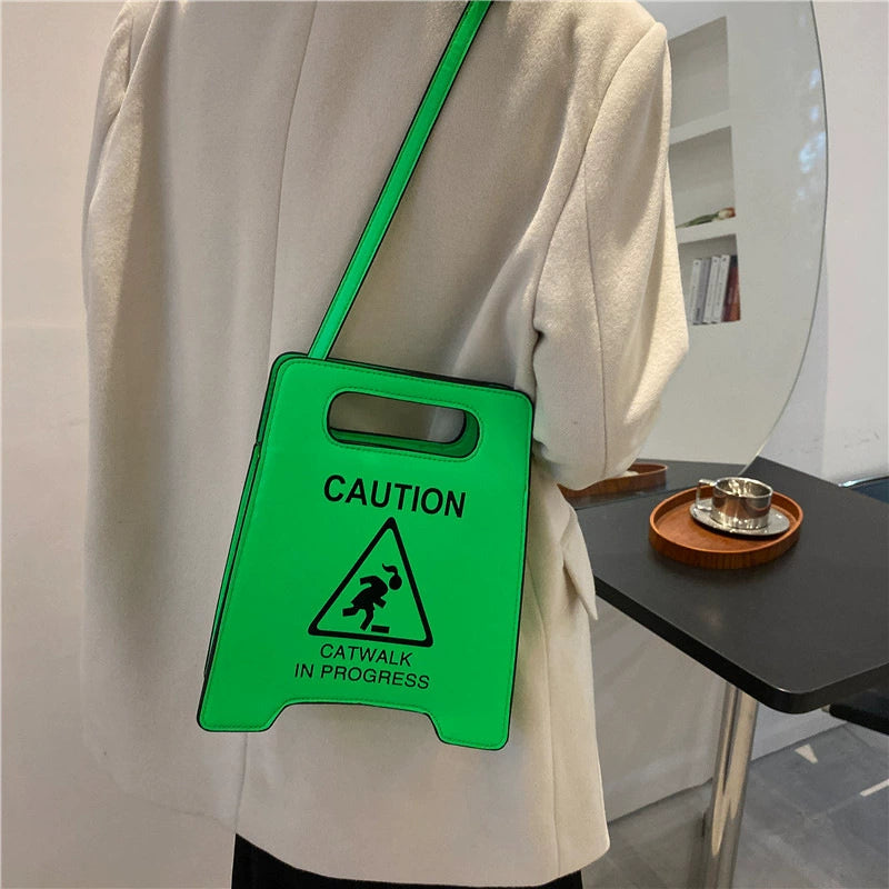 CAUTION Sign Mini Crossbody Bag