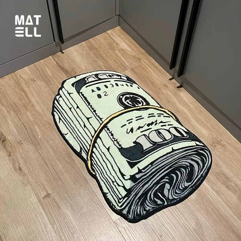 3D Stack of Money Rug