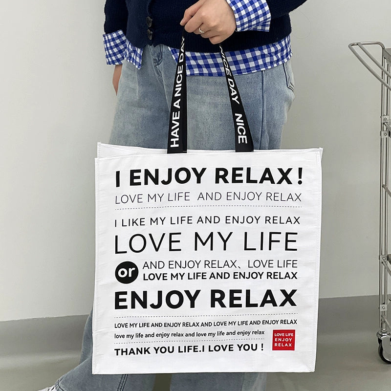 Oversized Woven Tote Bag