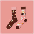 Mismatched Novelty Crew Socks