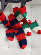 Color Block Smiley Face Socks