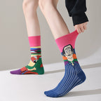 Mismatched Trendy Design Crew Socks
