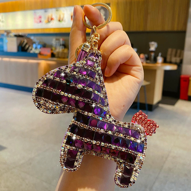 Full-diamond Pony Keychain