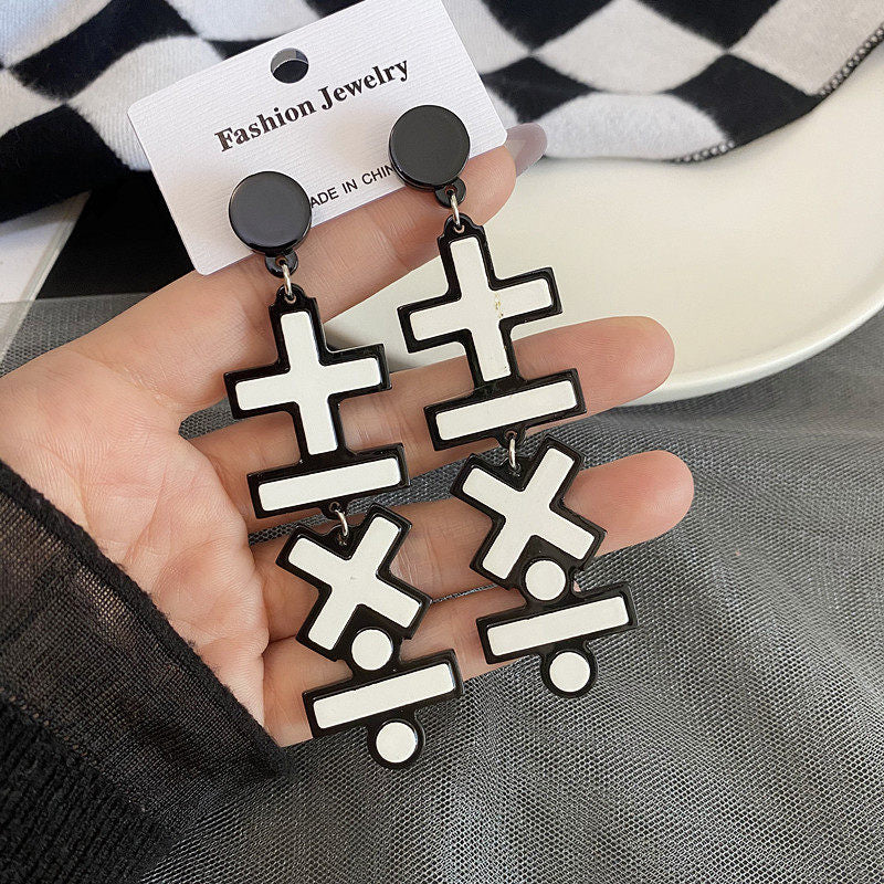 Minimalist Math Symbol Earrings