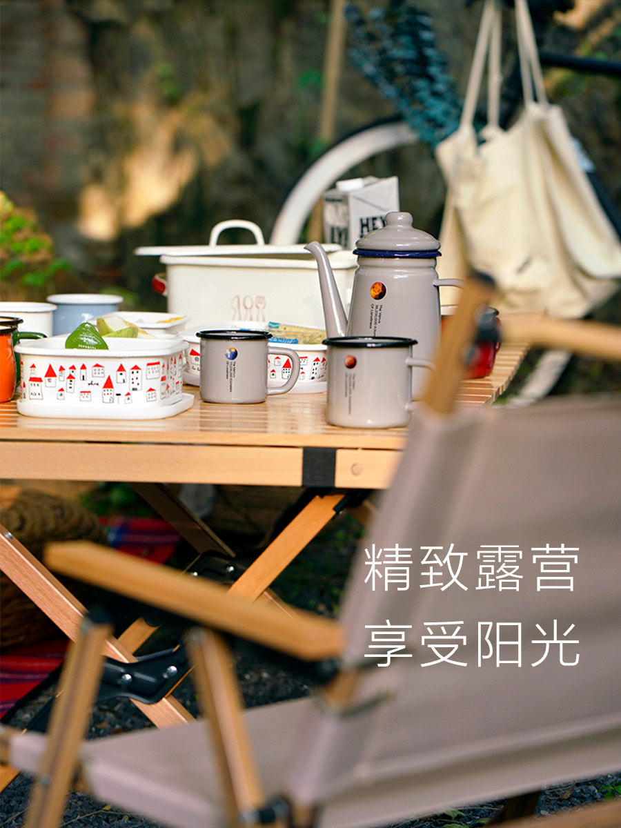 Retro Enamel Pour-Over Coffee Pot