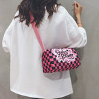 Checkerboard Pillow Sling Bag
