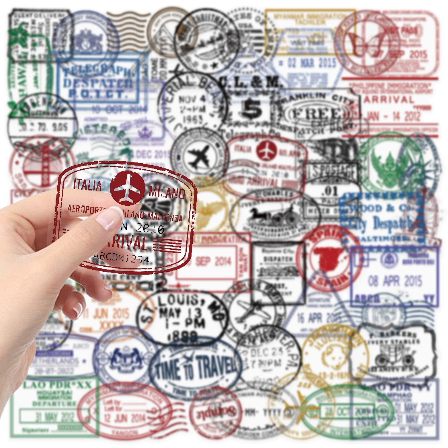 Vintage Postmark Sticker Pack
