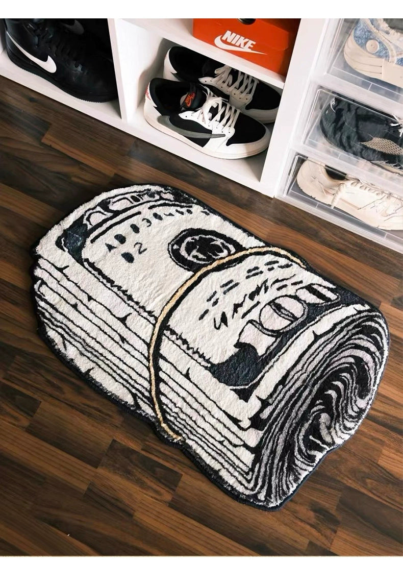 3D Stack of Money Rug