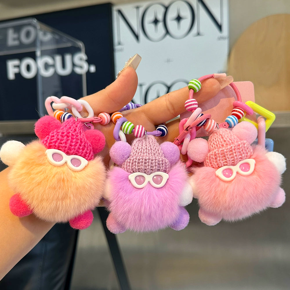 Plush Soot Ball Keychain