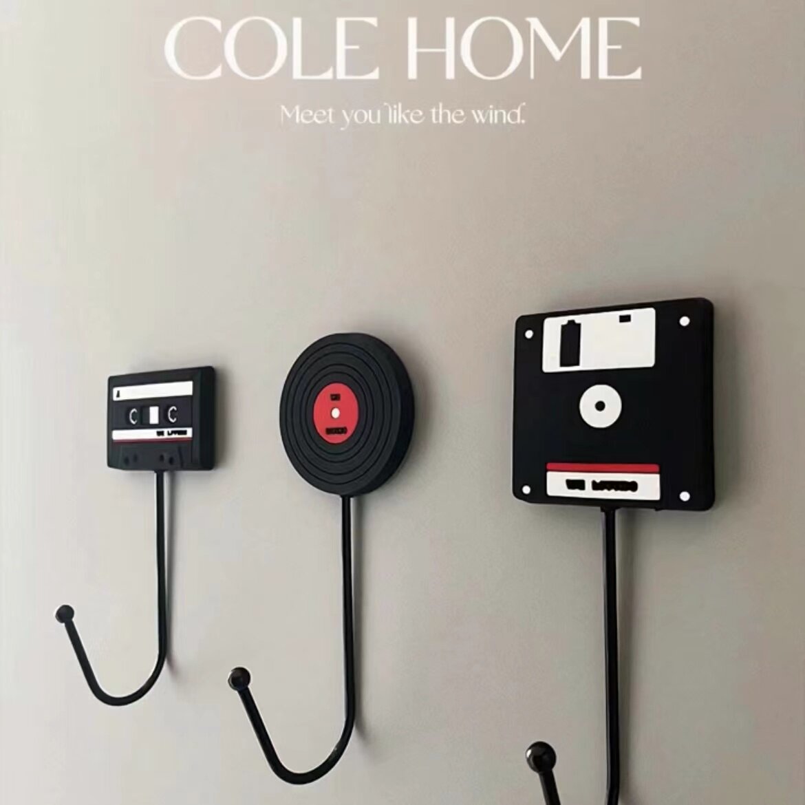 Vintage Vinyl Record Wall Hooks