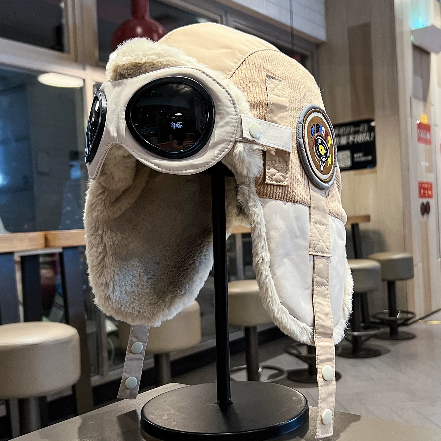 Retro Aviator Hat with Goggles