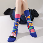 Mismatched Trendy Design Crew Socks