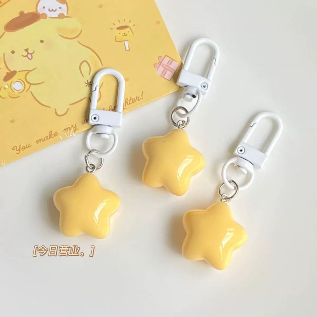 Pudding Texture Star Keychain