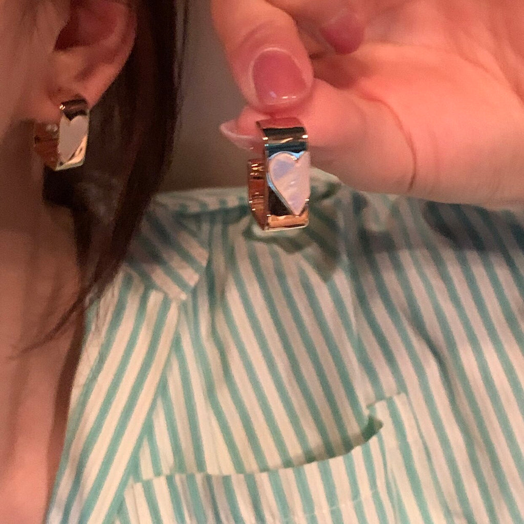 Elegant Heart Stud Earrings