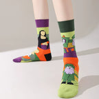 Mismatched Trendy Design Crew Socks