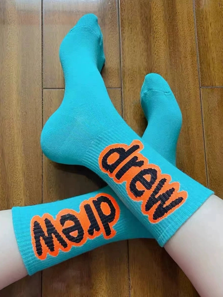 "Drew" Embroidered Ankle Socks