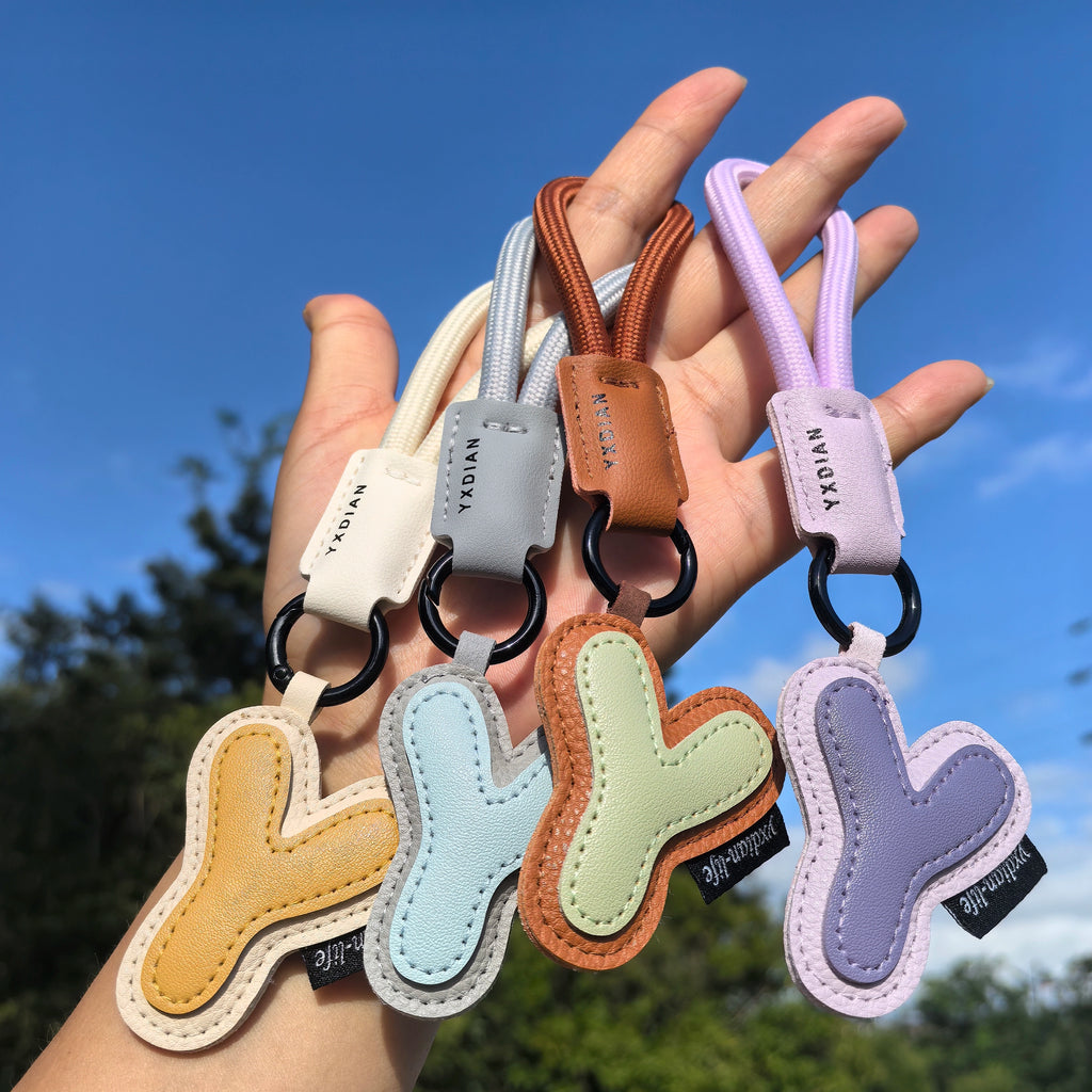 Leather Letter Keychain