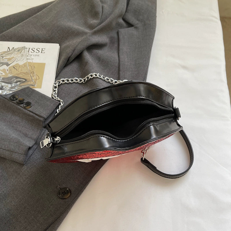 Vampire Red Lips Sling Bag