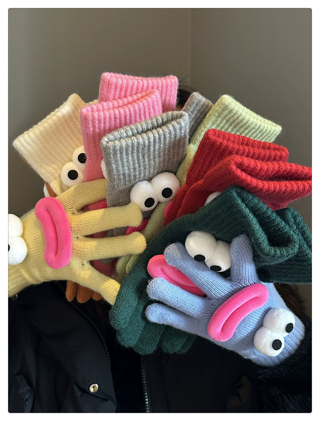 Googly Finger Wool Gloves