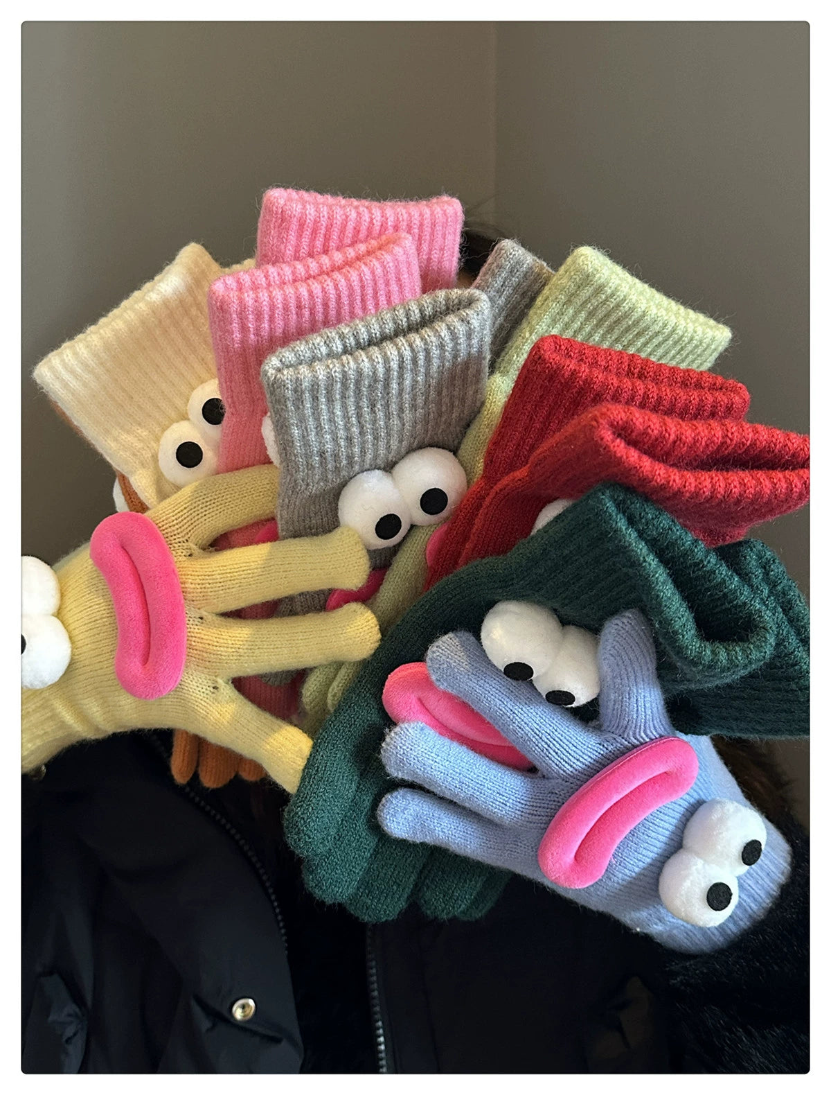 Googly Finger Wool Gloves