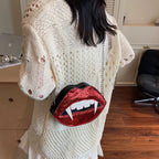 Vampire Red Lips Sling Bag