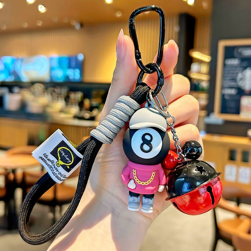 Billiard 8-Ball Keychain