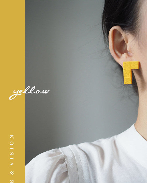Tetris Block Stud Earrings