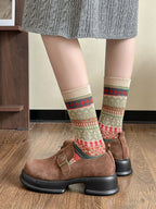 Fair Isle Knit Socks