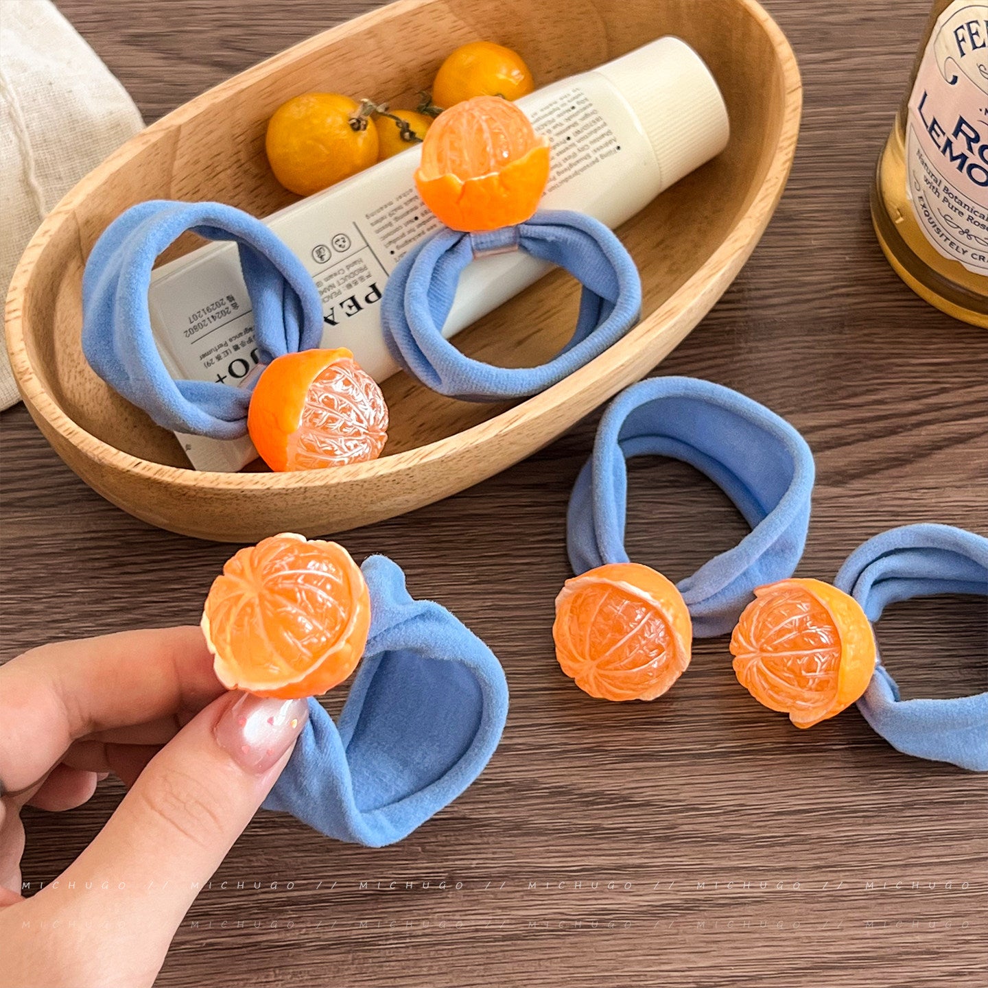 Cute Orange Ponytail Holders