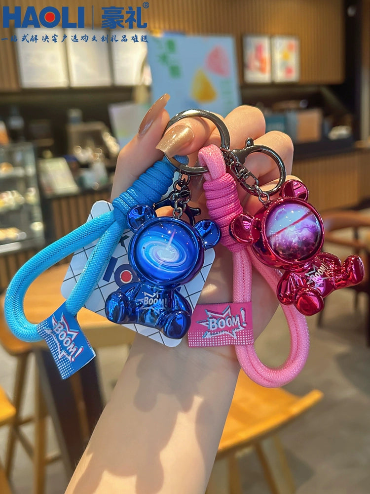Galaxy Space Bear Keychain