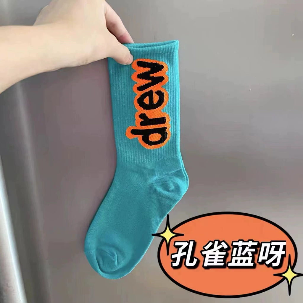 "Drew" Embroidered Ankle Socks