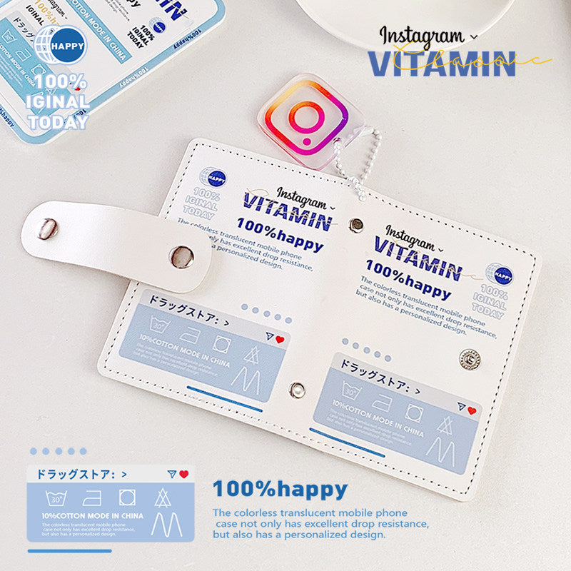 Sky Blue Ins Style Card Holder