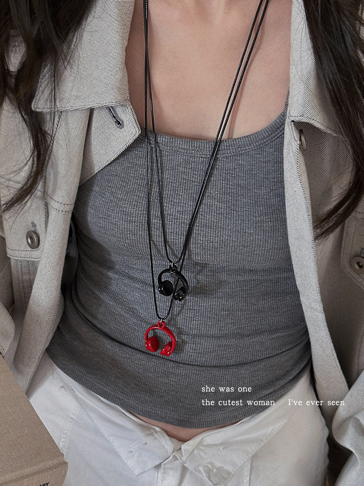 Headphone Pendant Necklace