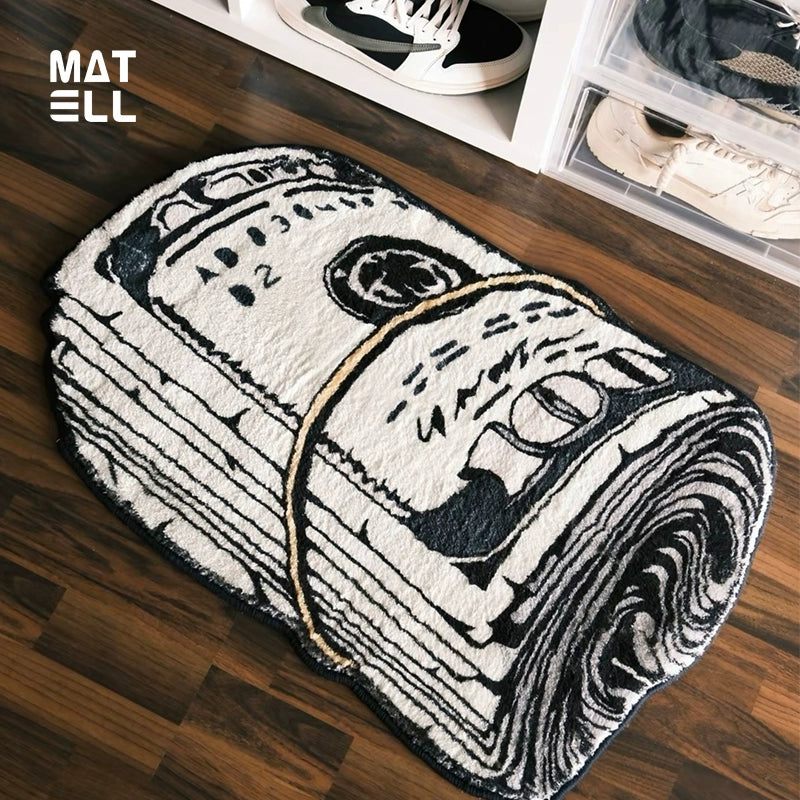 3D Stack of Money Rug