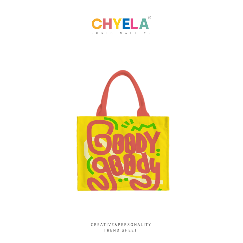 Vibrant Letter Print Tote Bag