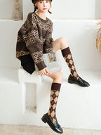 British Preppy Style Knee High Socks